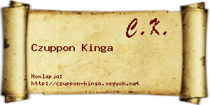 Czuppon Kinga névjegykártya